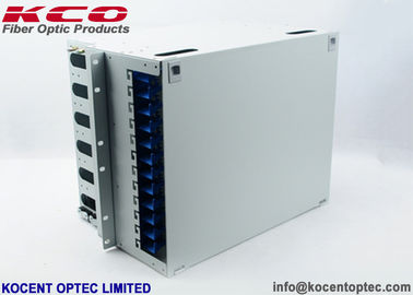 19'' Fiber Optic Distribution Box 144 Core ODF Unit / 144fo Patch Panel For Cabinet