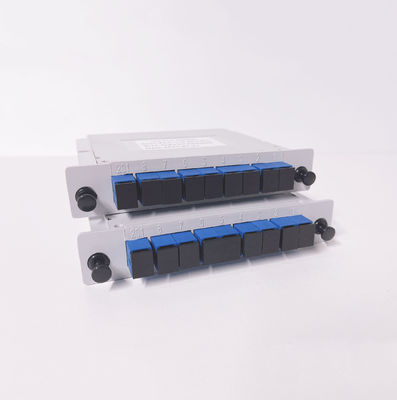 Single Mode SM G657A 1x8 PLC Fiber Optic Splitter with Low Insertion Loss and Good Channel Uniformity for FTTX Deployment