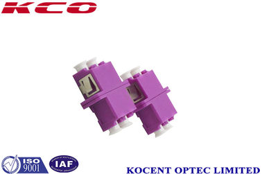 OM4 LC Fiber Optic Adapter with Flange Telcordia GR 326 and JIS Standard Compliant
