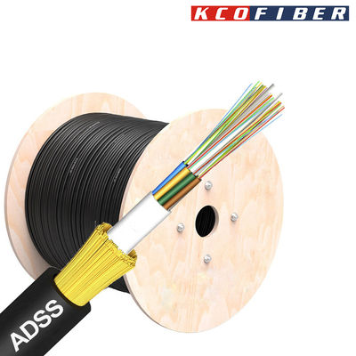 All Dielectric 24fo 48fo 96fo Single Mode Optical Fiber Outdoor Cable ADSS