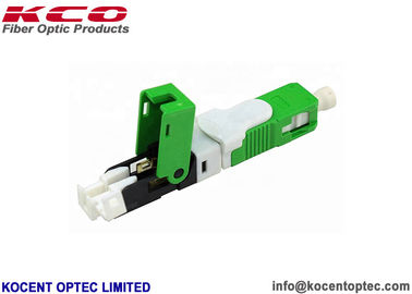 Green Fiber Optic Fast Connector with Insertion Loss 0.2dB Return Loss 55dB and Tensile Strength >30N for FTTH Applications