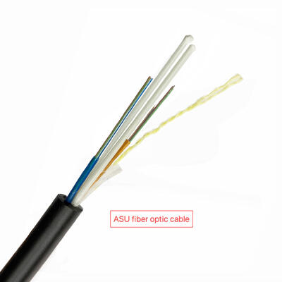 Aerial Overhead Fiber Optic Cable 80M 120M Span USU Optical Fiber Cable 6fo 12fo 24fo / Mini ADSS Cable
