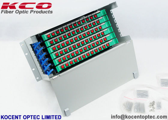 FC SC LC Patch Panel Fiber Optic Terminal Box 72 Core Rack Mount ODF