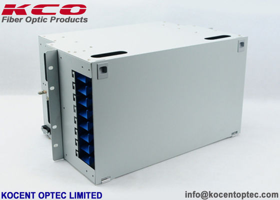 96 Core 19'' Standard Rack Mount Fiber Optic Terminal Box with 48 Fibers Capacity